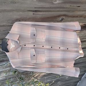 Cotton Plaid Collared Button down Long Sleeved Shirt